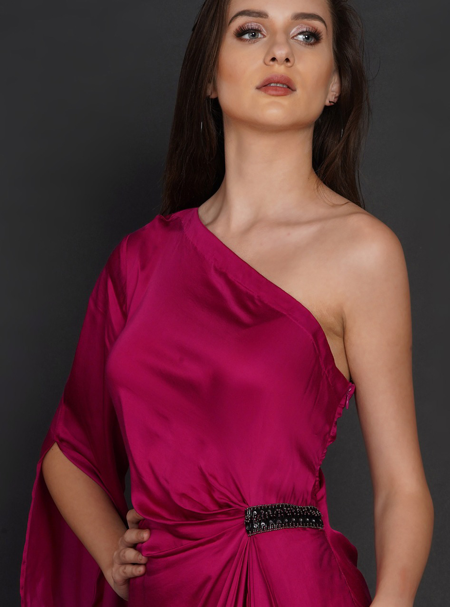 TIE THERE DRESS (TTD) – HOT PINK