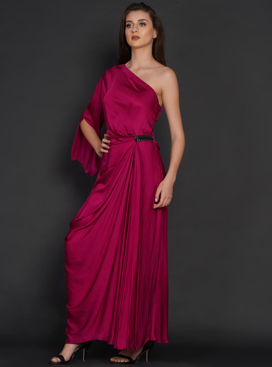 TIE THERE DRESS (TTD) – HOT PINK