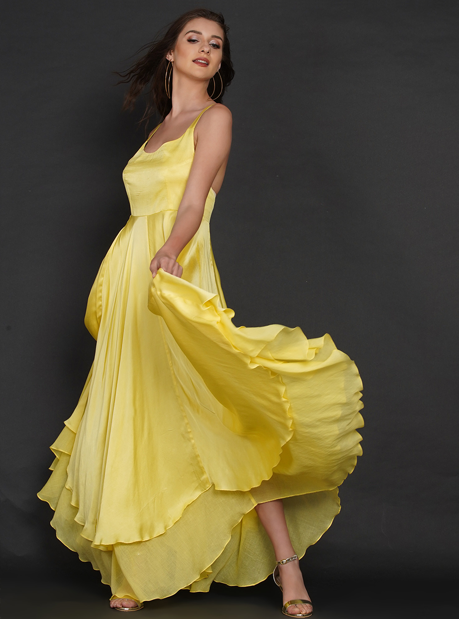 CROSS BACK DRESS (CBD) – YELLOW