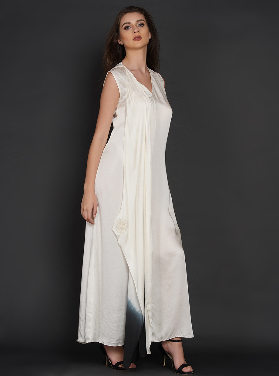 FLAP OMBRE DRESS (FOD) – OFF WHITE