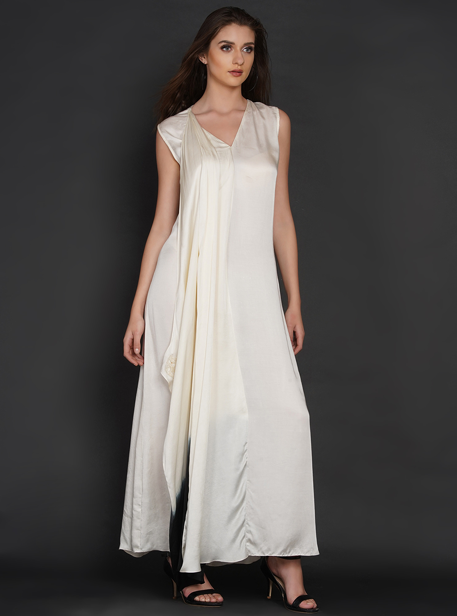 FLAP OMBRE DRESS (FOD) – OFF WHITE