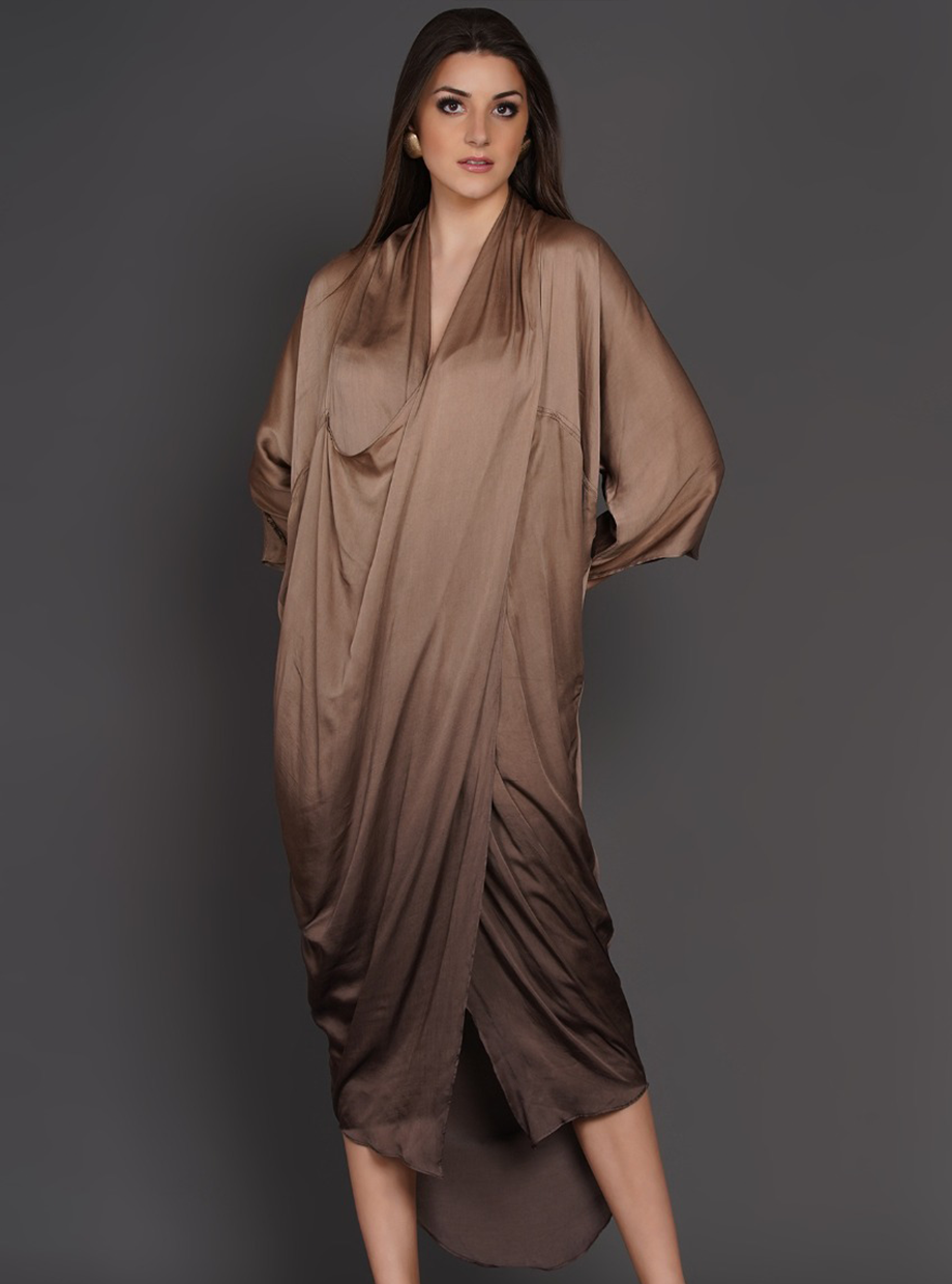 WATERFALL DRESS (WFD) – TAUPE OMBRE