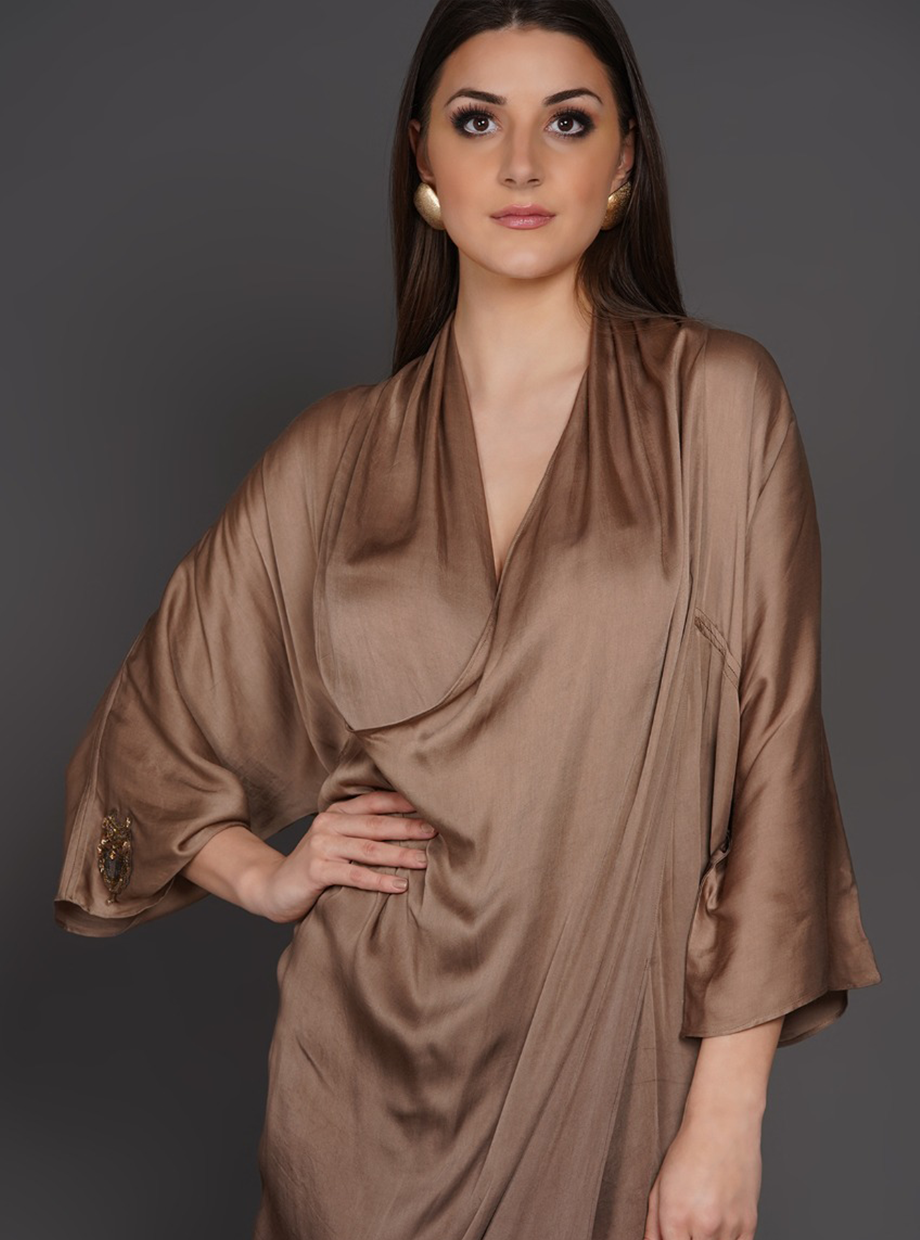 WATERFALL DRESS (WFD) – TAUPE OMBRE