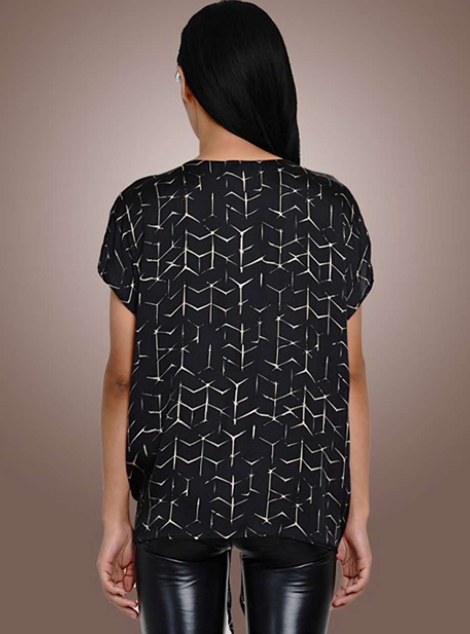 NOT-KNOT TOP (BLACK IKAT)